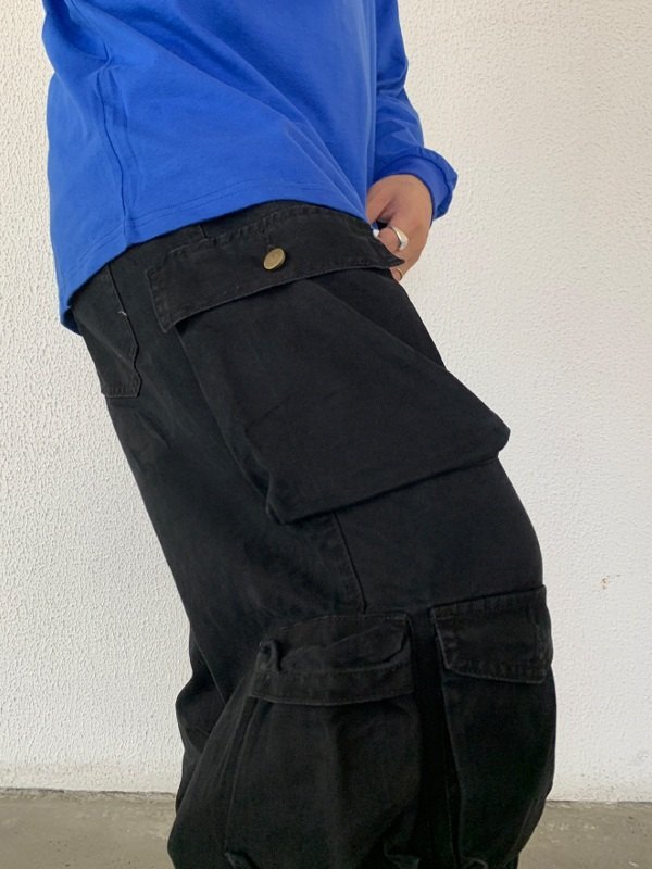 Lose Cargohose mit mehreren Taschen für Herren-3