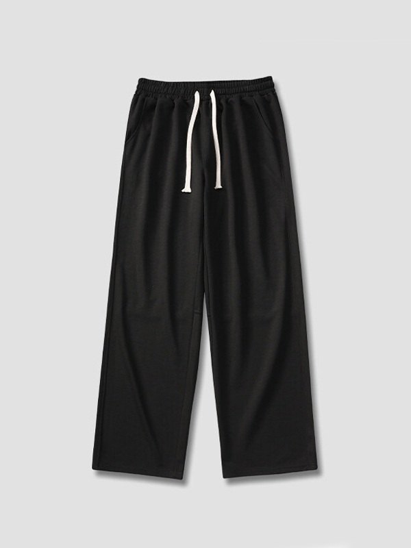 Einfache einfarbige lockere Jogginghose für Herren-4