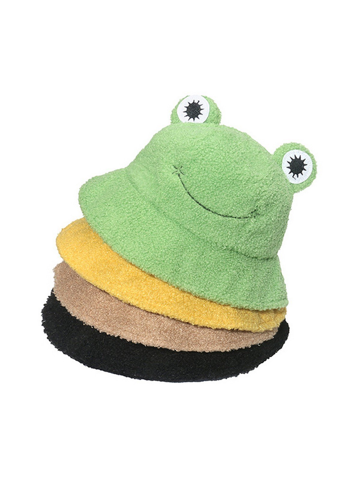 Cartoon-Frosch-Fleece-Eimer-Hut-1
