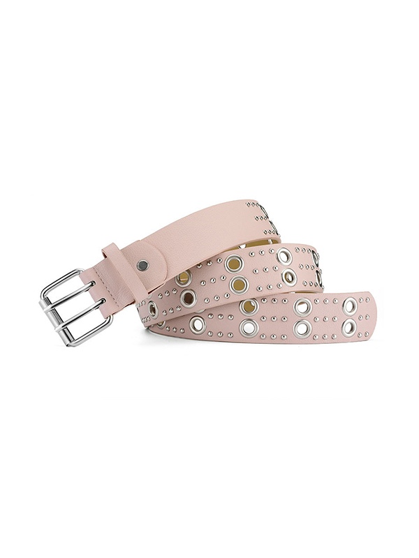 Gürtel mit Ösenschnalle im Punk-Nieten-Design-1