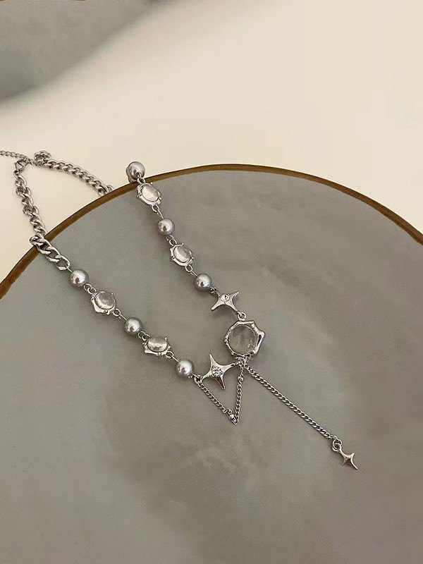 Strass-Stern-Korn-Kettenhalskette-1