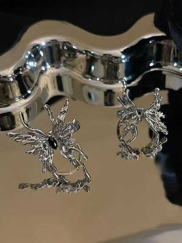 Schmutz-feenhafter Schmetterlings-Muster-Ring-4