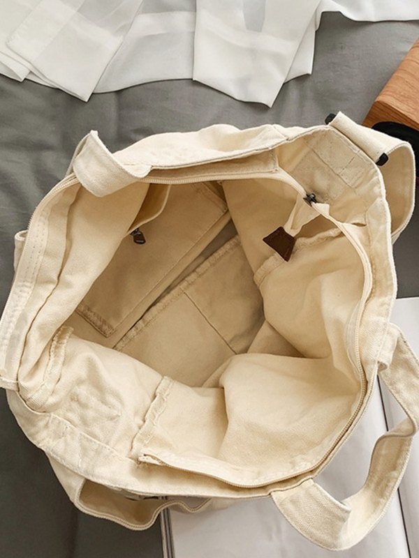 Große Canvas-Einkaufstasche in Vintage-Waschung-5