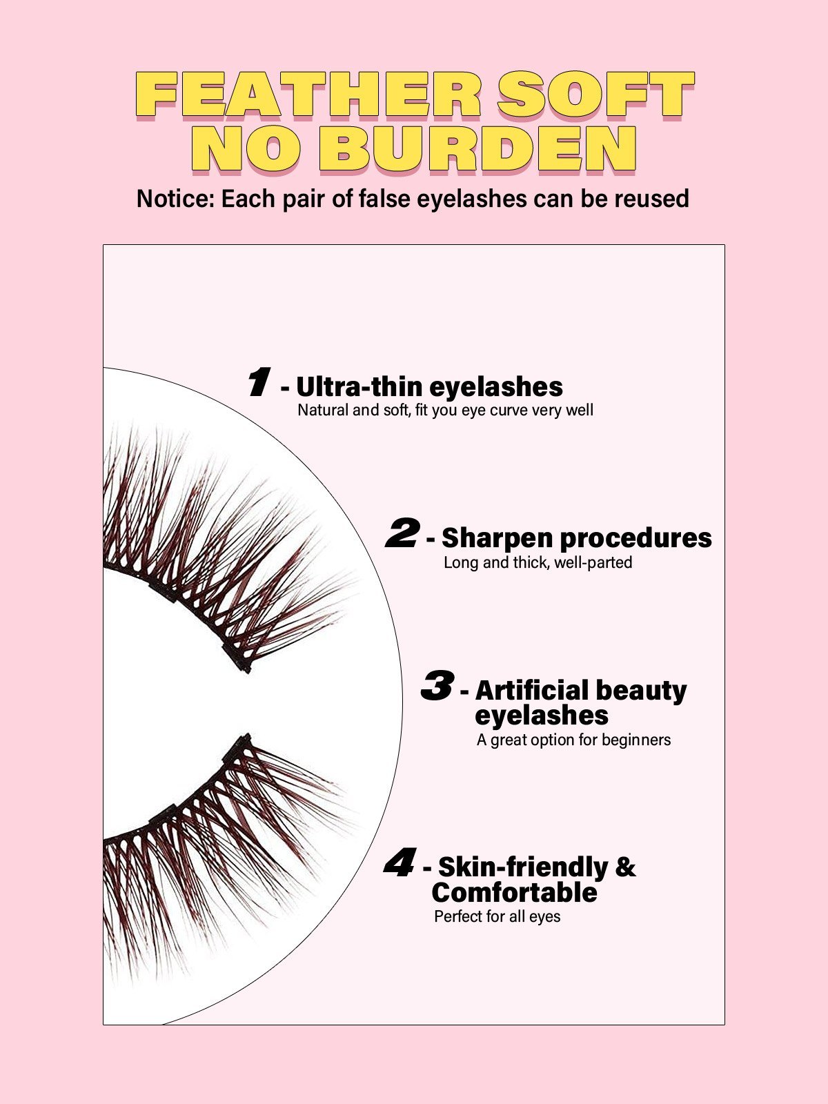 1 Paar magnetische falsche Wimpern-3