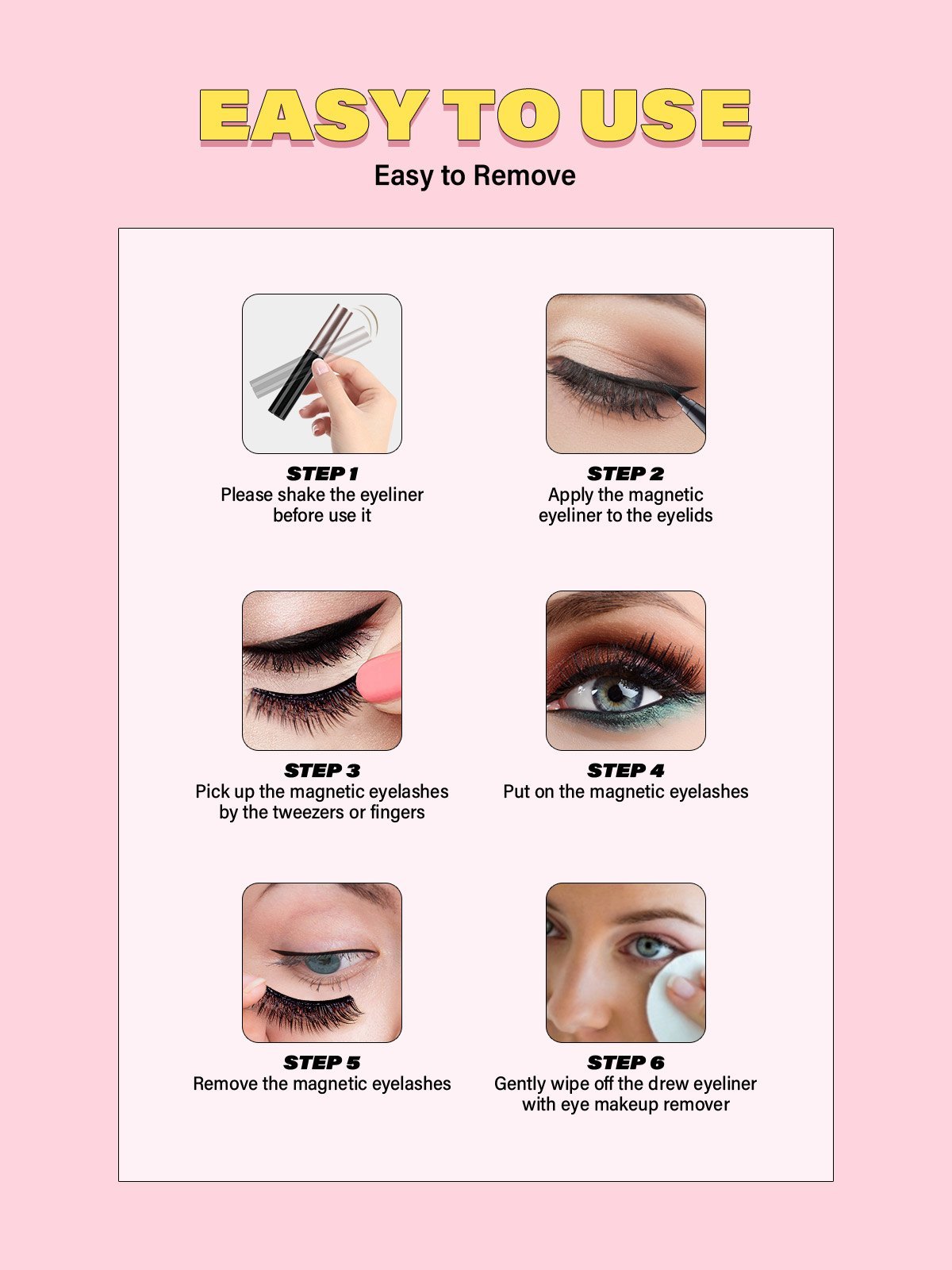 1 Paar magnetische falsche Wimpern-5