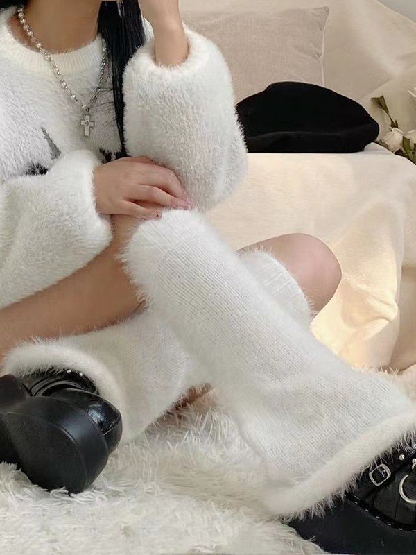 Ankle Flare Fuzzy Beinwärmer-1