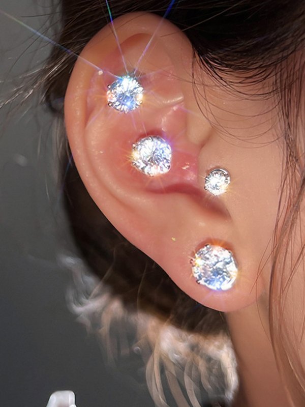 1pc Strass Magnet Ohrring-1