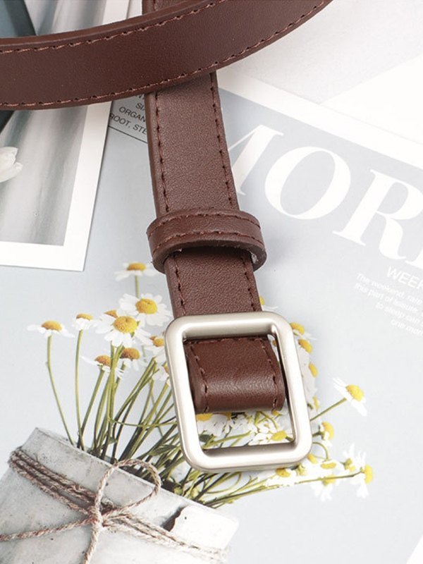 PU-Ledergürtel mit quadratischer Schnalle-1