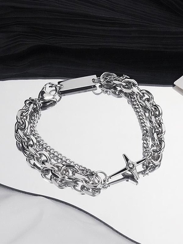 Doppellagiges Tag-Stern-Charm-Armband-4