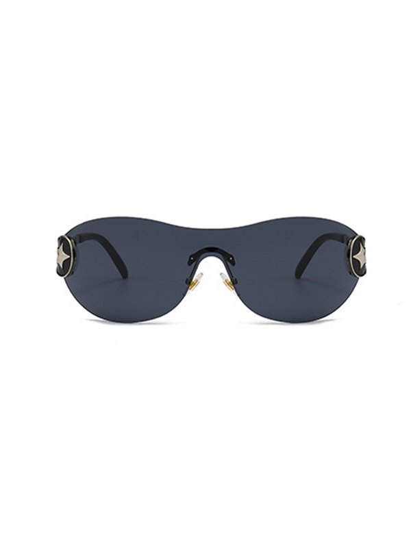 Star Embellish Randlose Y2K-Sonnenbrille-1