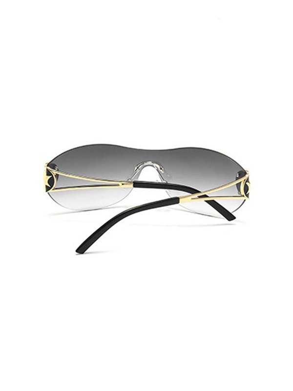 Star Embellish Randlose Y2K-Sonnenbrille-3
