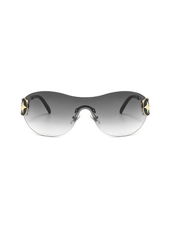 Star Embellish Randlose Y2K-Sonnenbrille-2