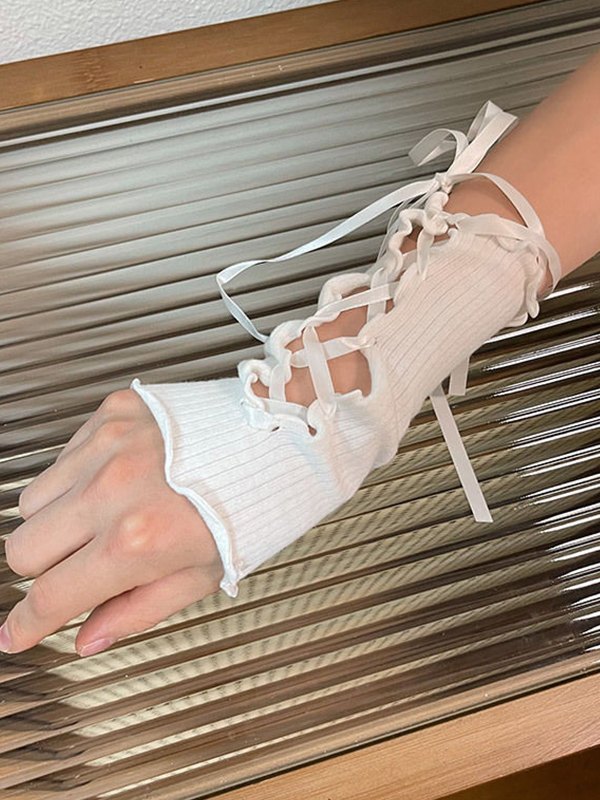 Y2K Bandage Pilz Lolita jk Handschuhe-2