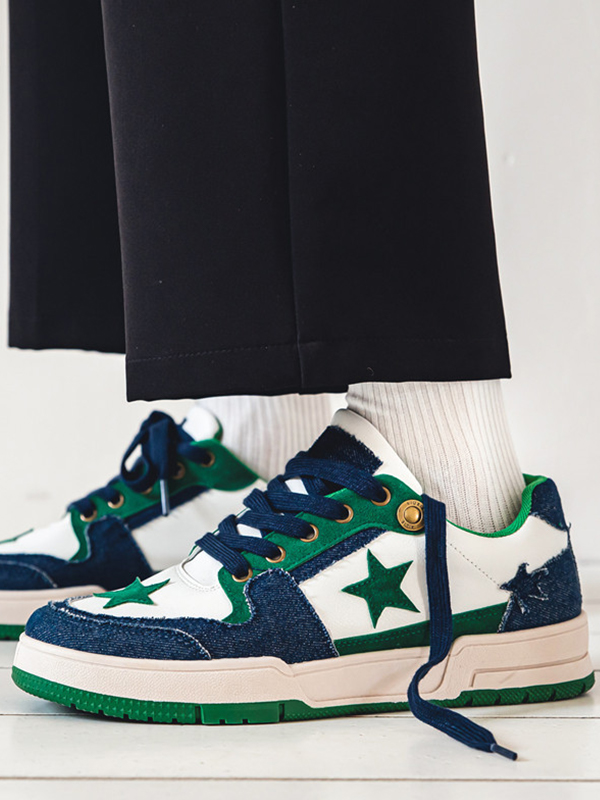 Lässige Sneakers mit Stern-Patch-4