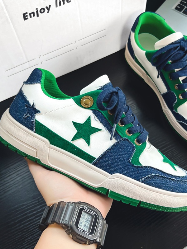 Lässige Sneakers mit Stern-Patch-1