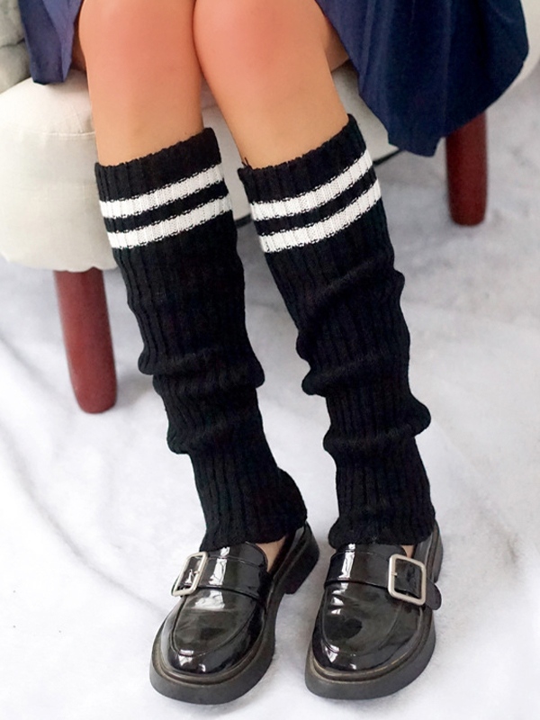 Streifengerippter Beinwärmer-1