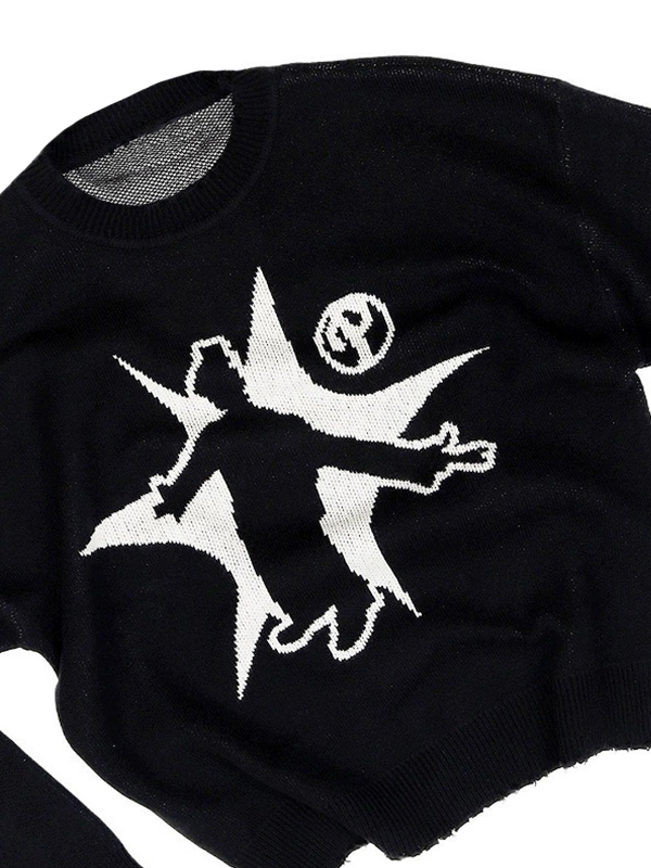Pullover zum Überziehen mit Hip-Pop-Print für Herren-5