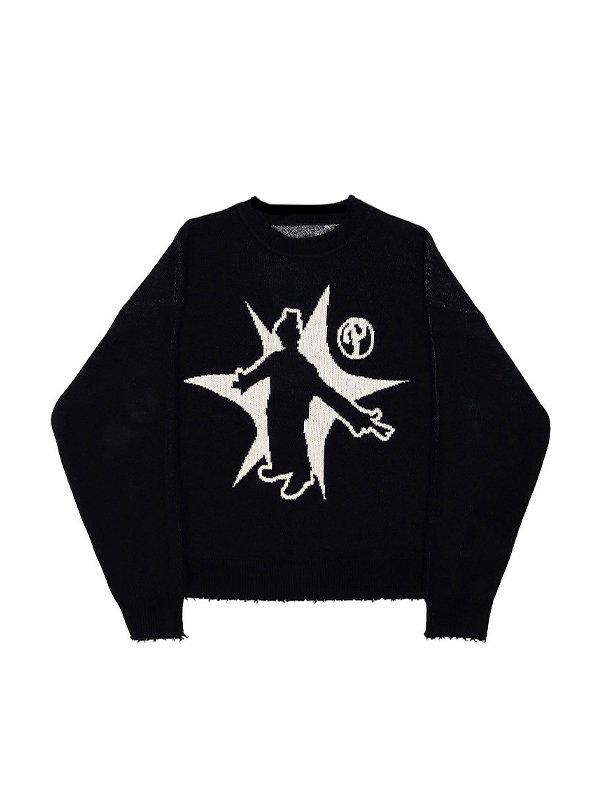 Pullover zum Überziehen mit Hip-Pop-Print für Herren-4