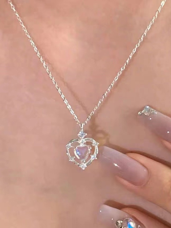 Ombre-Herz-Strass-Halskette-1