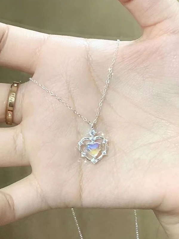 Ombre-Herz-Strass-Halskette-3