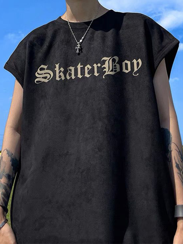 Herren-Weste mit Gothic-Kreuz-Grafik-1