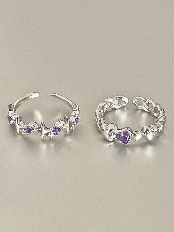 Offener Stern-Herz-Diamantring-4