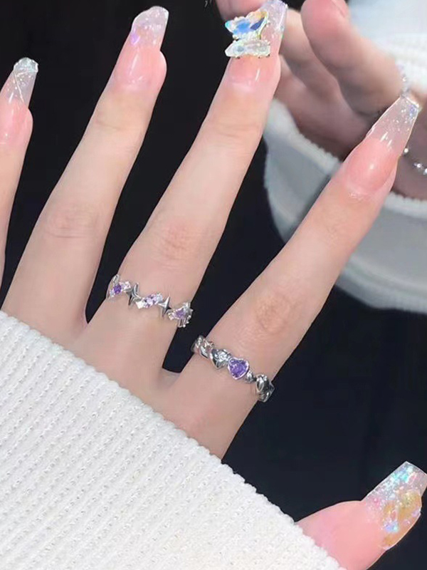 Offener Stern-Herz-Diamantring-3
