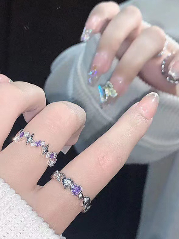 Offener Stern-Herz-Diamantring-1
