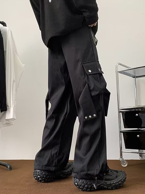 Schlichte, lässige, lockere Cargohose für Herren-4