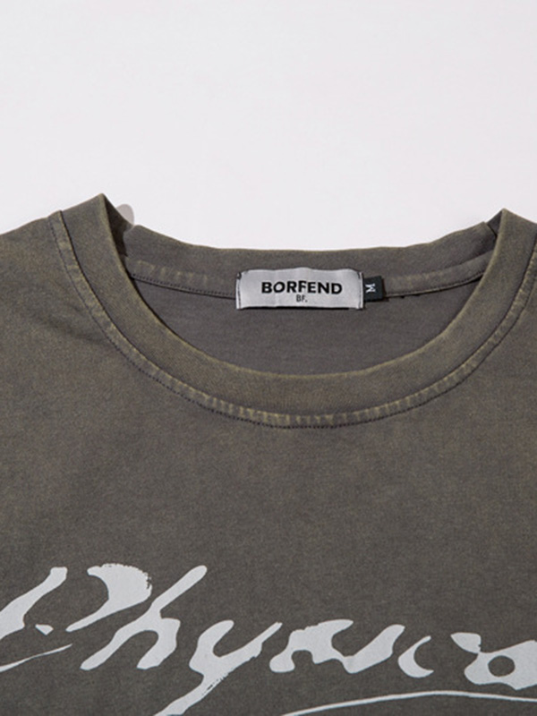 Weste für Herren im Vintage-Stil mit verwaschenem Distressed-Buchstaben-Print-2