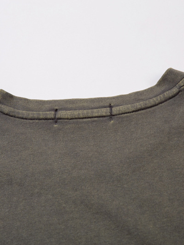 Weste für Herren im Vintage-Stil mit verwaschenem Distressed-Buchstaben-Print-5