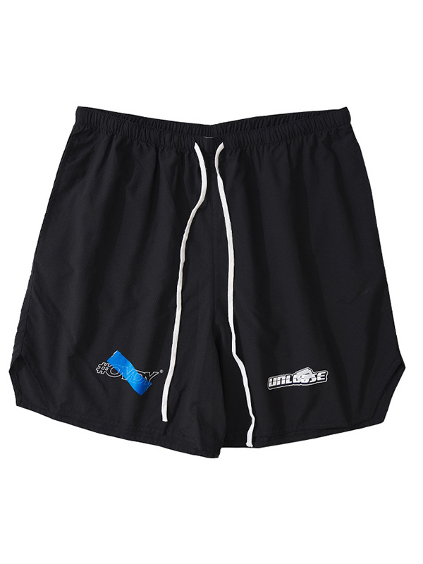 Einfache, einfarbige, lockere Freizeitshorts für Herren-2