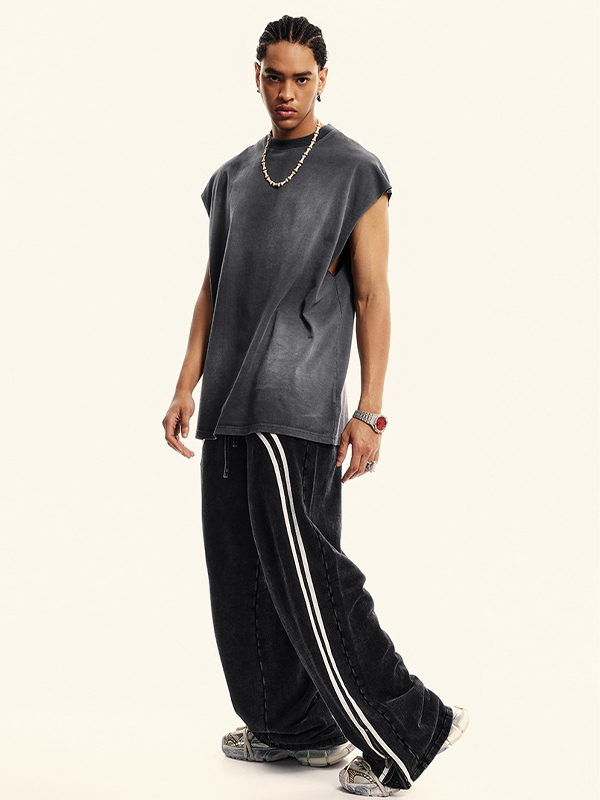 Sportweste im Retro-Wasch-Ombré-Look für Herren-3