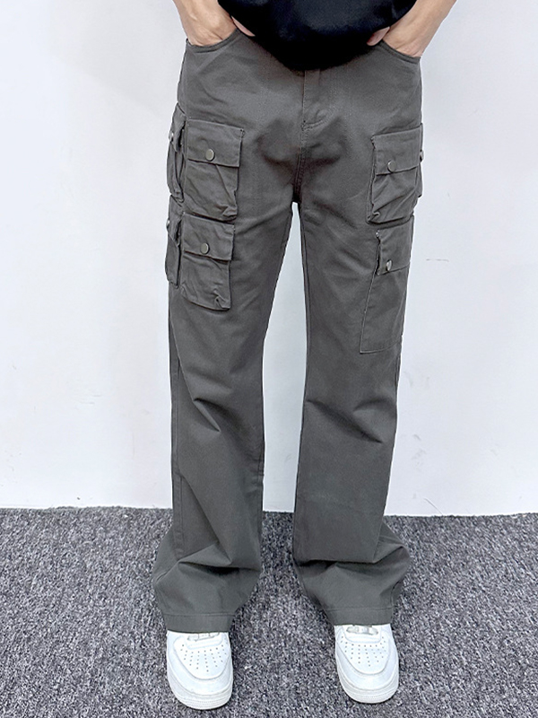 Lässige, lockere Cargohose für Herren mit mehreren Taschen-1