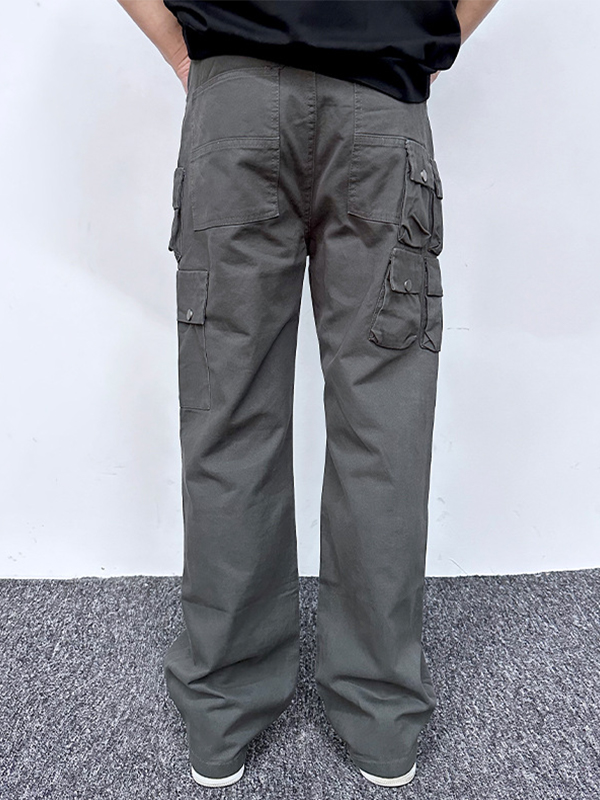 Lässige, lockere Cargohose für Herren mit mehreren Taschen-3