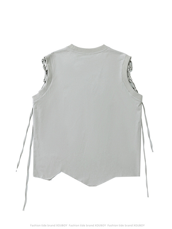 Asymmetrische Bandage-Weste im Used-Look für Herren-1