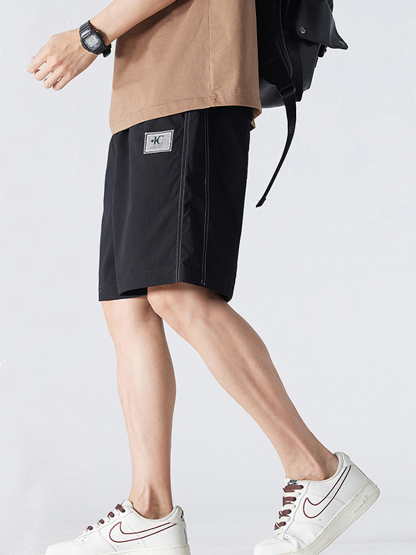 Schlichte, dünne Freizeitshorts für Herren-2