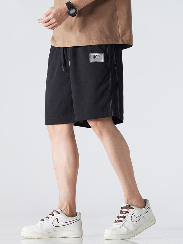 Schlichte, dünne Freizeitshorts für Herren-1