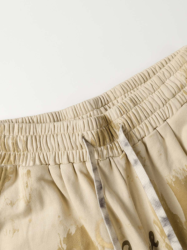 Lässige Shorts für Herren mit Graffiti-Buchstaben-Print-2