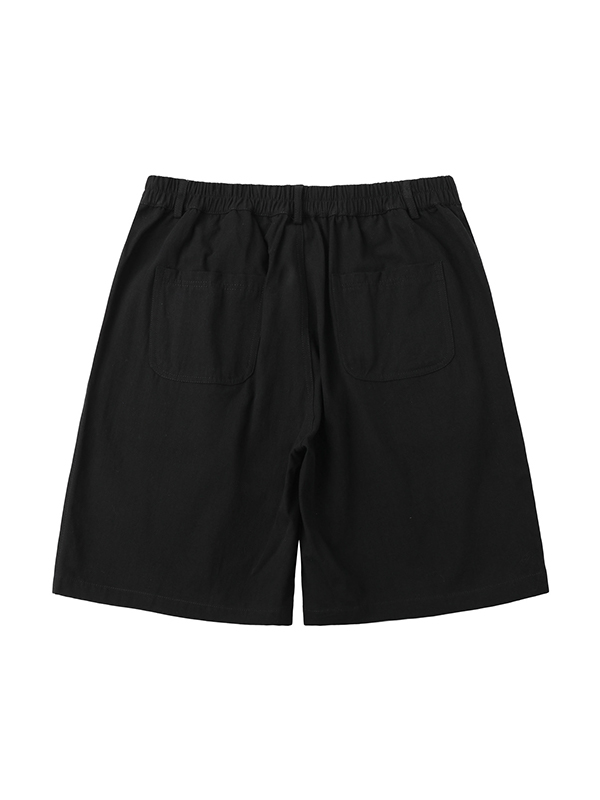 Schlichte, lockere Shorts mit weitem Bein für Herren-3