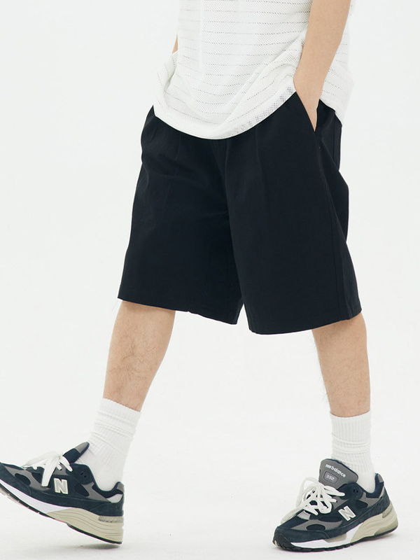 Schlichte, lockere Shorts mit weitem Bein für Herren-1