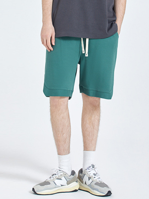 Schlichte, lässige Shorts mit weitem Bein für Herren-1